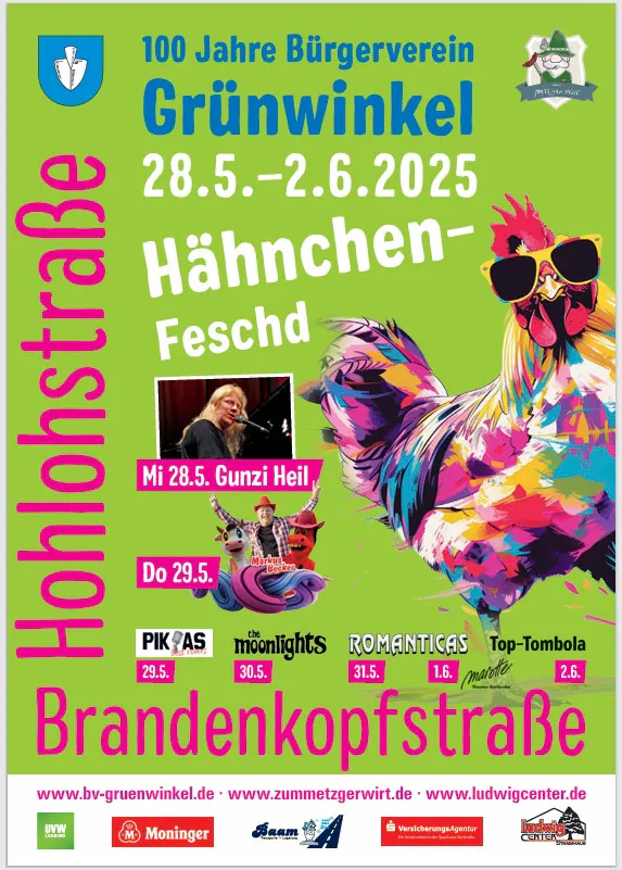 Hähnchen-Feschd: 100 Jahre Bürgerverein Grünwinkel
